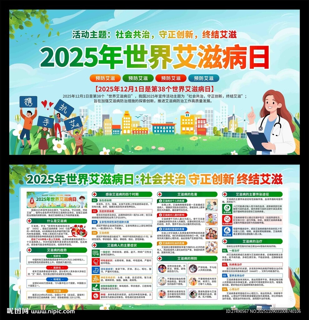 2025年世界艾滋病日展板