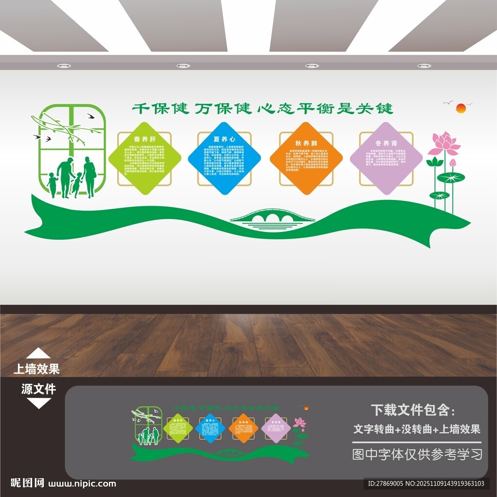 中医四季养生文化墙