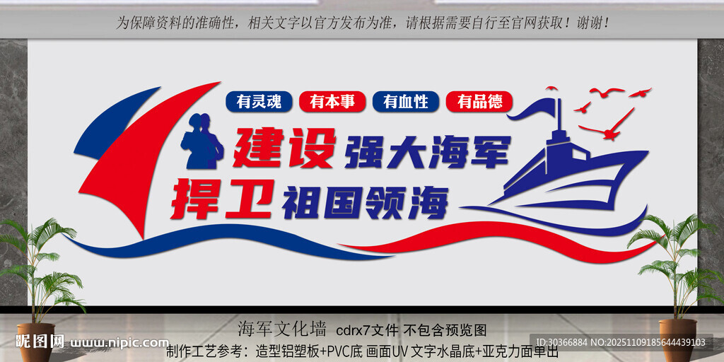 建设强大海军宣传文化墙