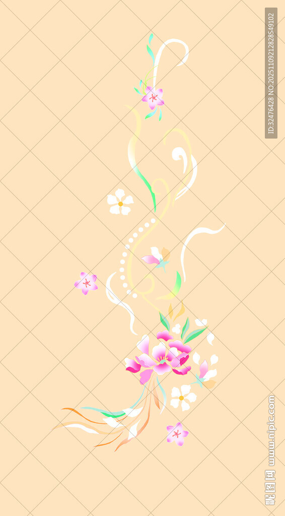 花卉藤蔓装饰图案