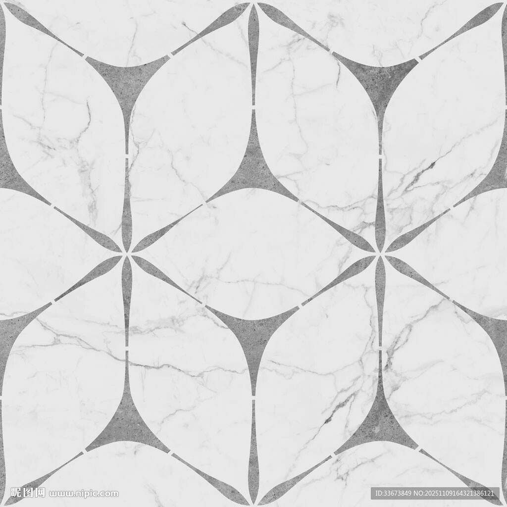 几何花纹大理石花砖