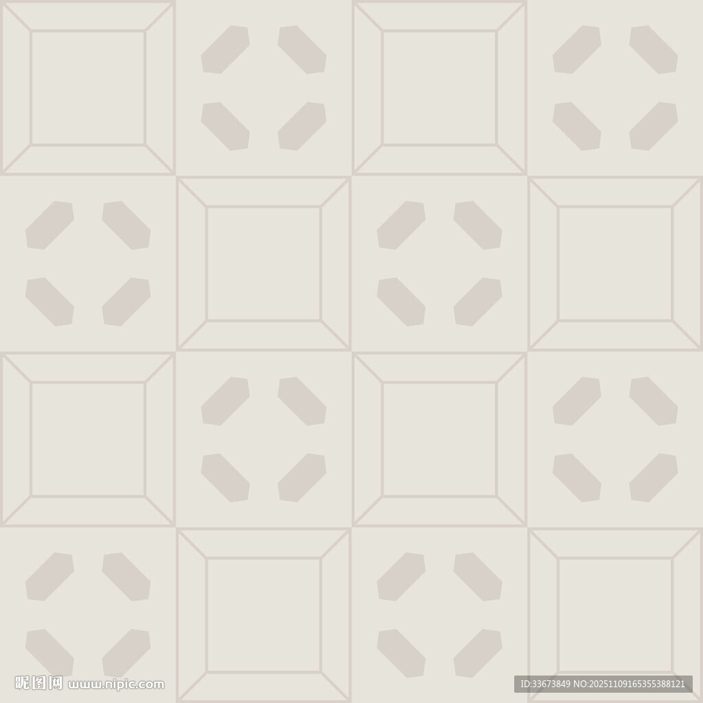 简约几何图案花砖装饰