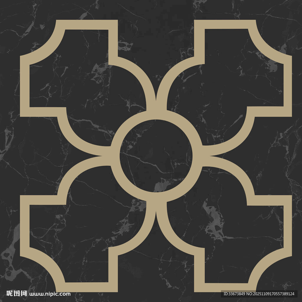 黑金几何花纹花砖背景