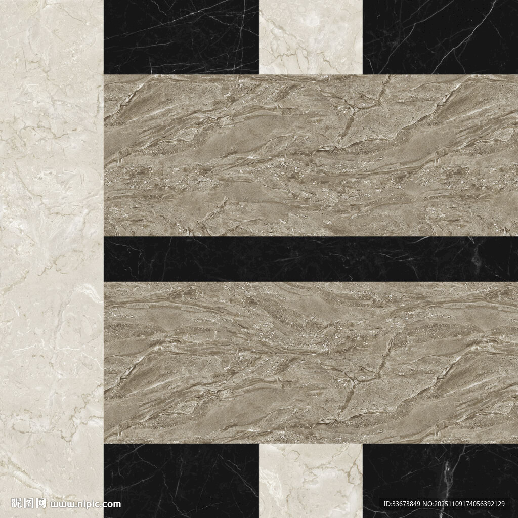 黑白灰大理石纹理图案