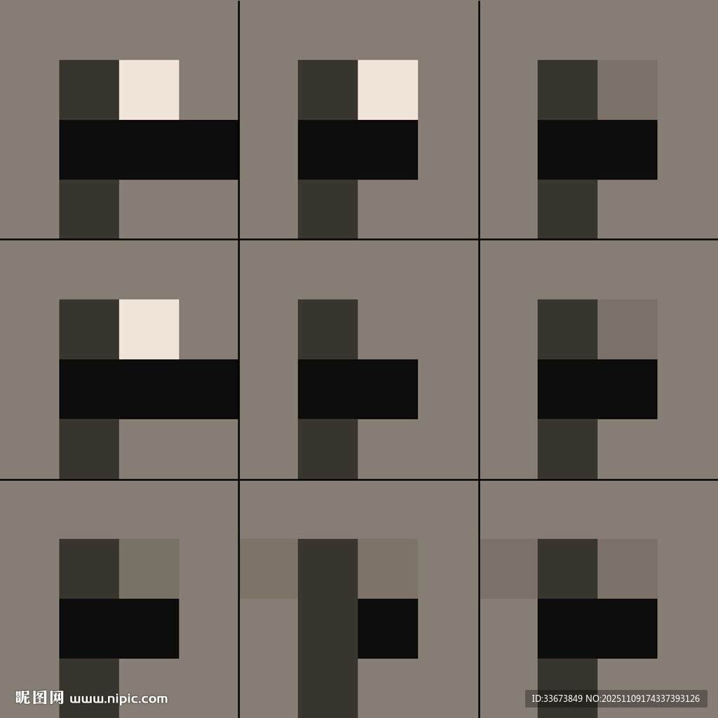 几何图案构成的抽象图像