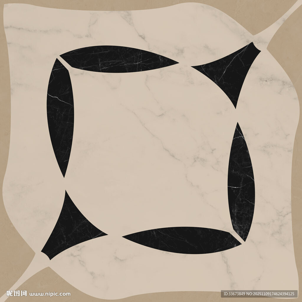 几何图案大理石地面设计