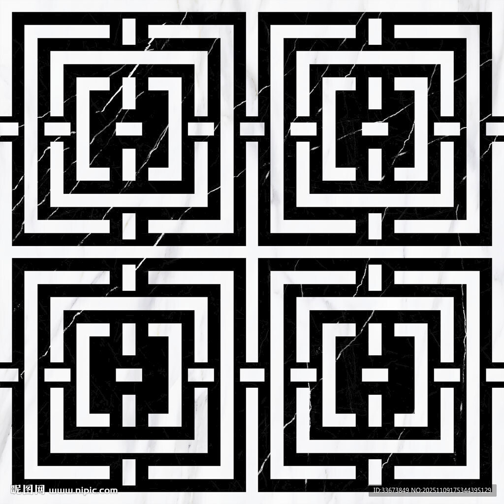 几何方形图案装饰元素