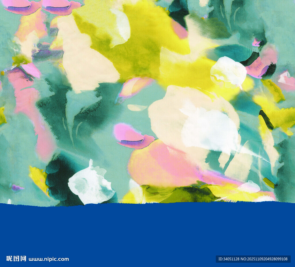 抽象多彩花卉图案背景