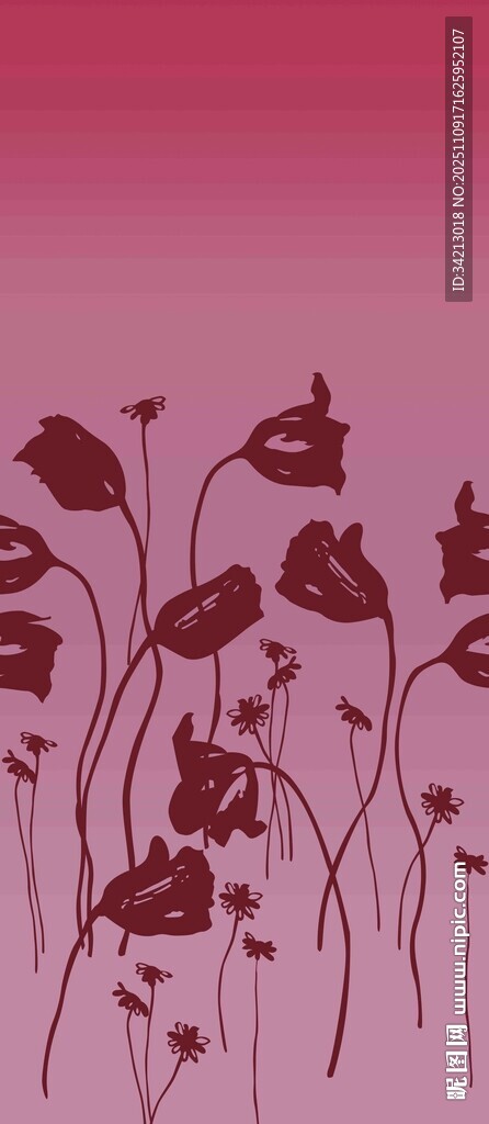 大牌定位花卉图案