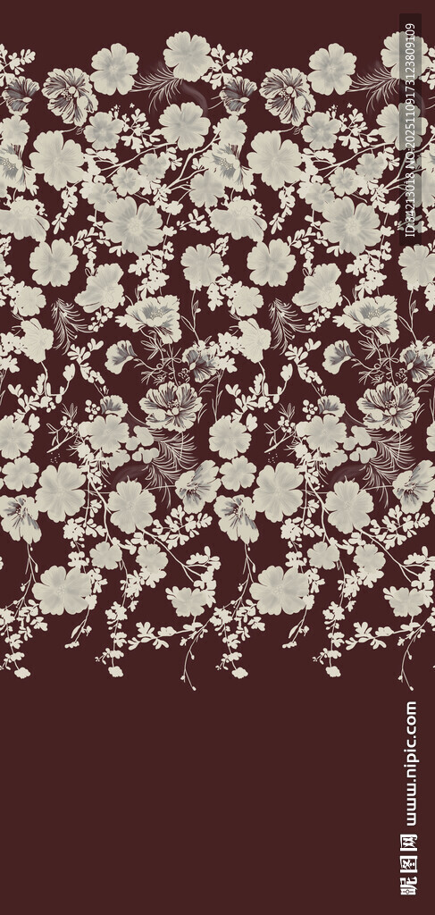 大牌复古花卉图案