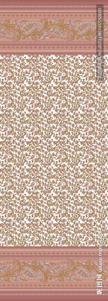 大牌双边定位复古花纹图案