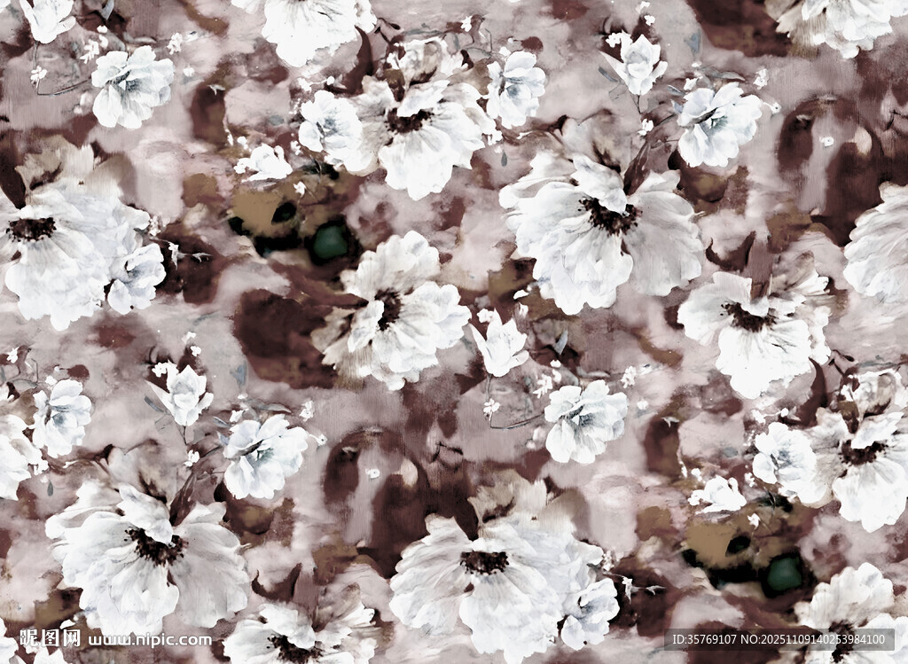 繁花锦簇花卉图案背景