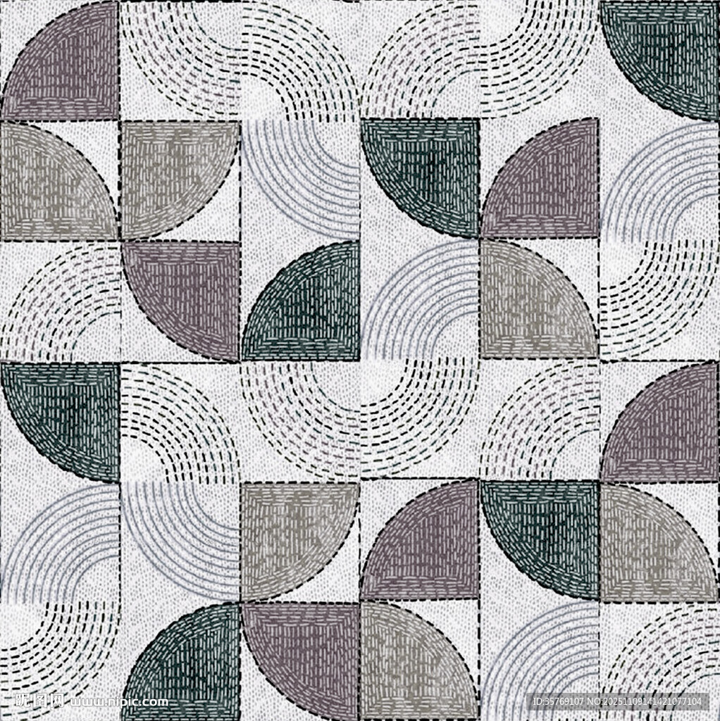 几何图案拼接瓷砖纹理