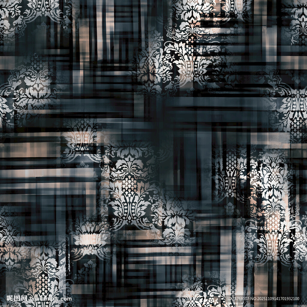 抽象几何线条纹理图案