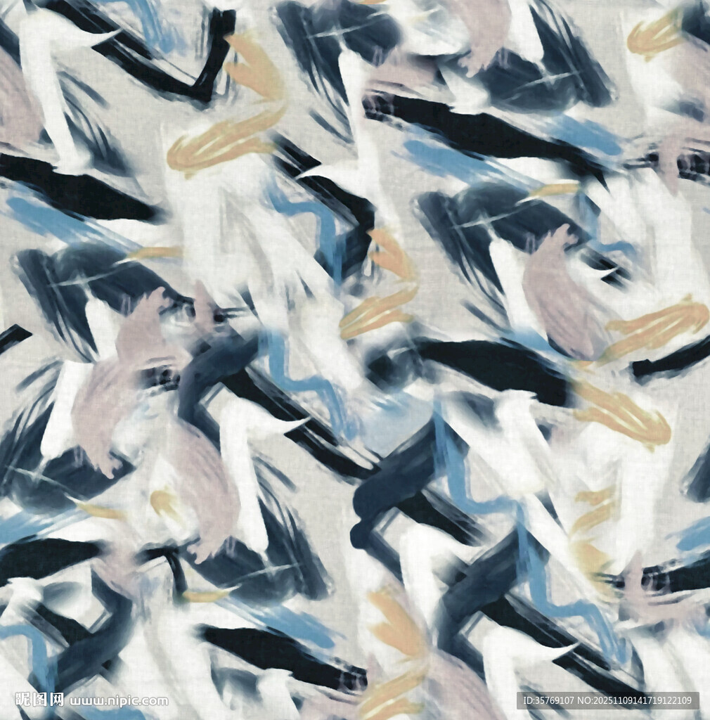 抽象蓝白笔触图案纹理