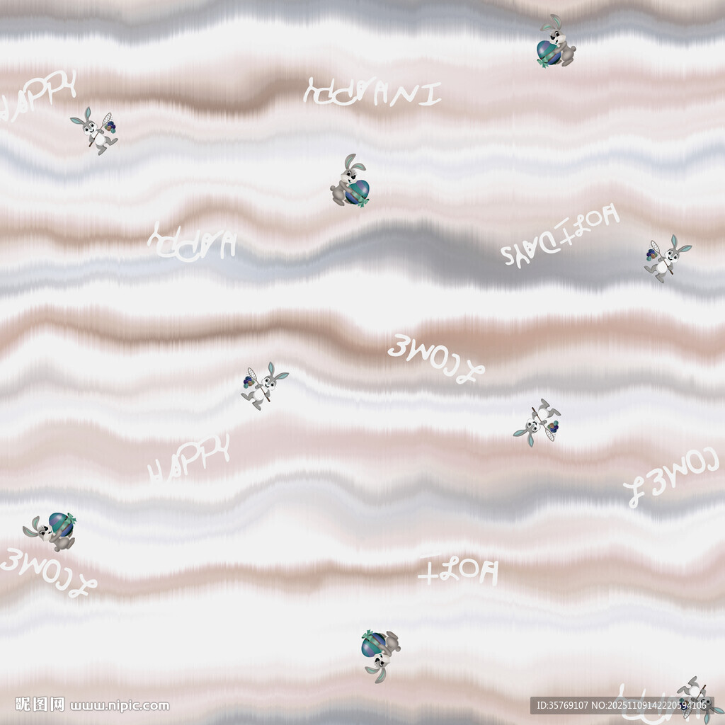 波浪纹理花卉图案背景