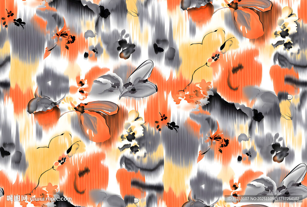 万圣节元素无缝图案背景