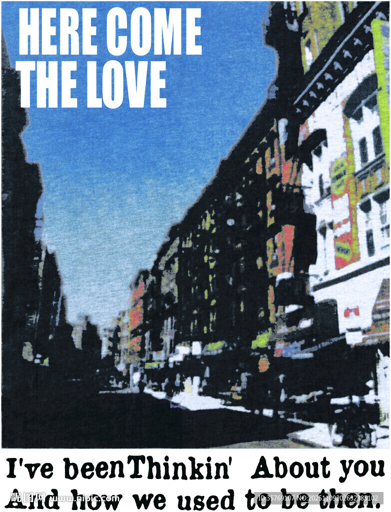 城市街道浪漫氛围画面