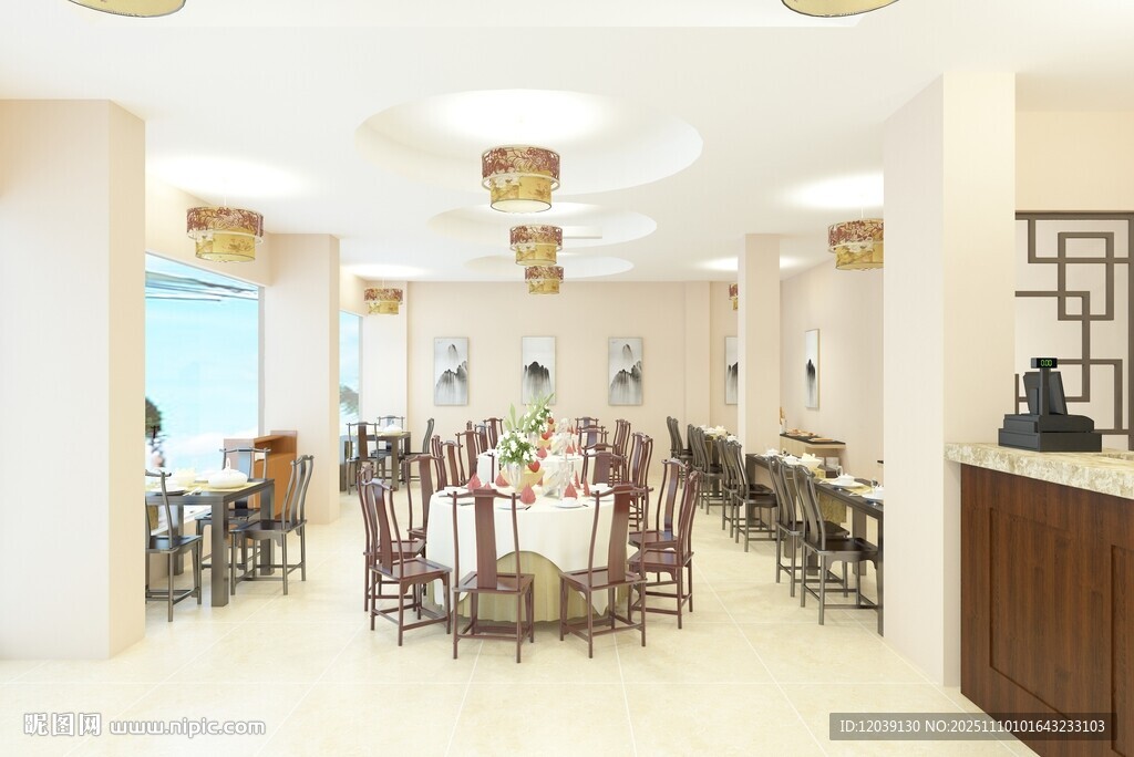 中式风格餐厅效果图
