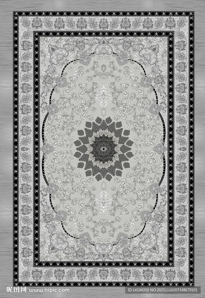 几何花纹装饰地毯图案