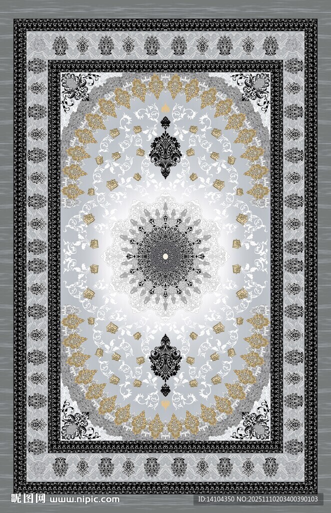 几何图案地毯设计图