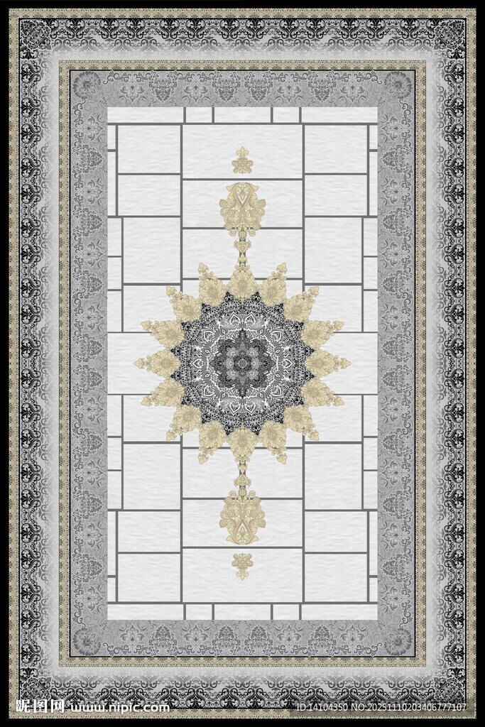 精美几何图案地毯设计