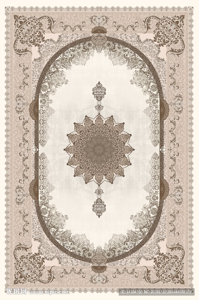 复古花纹精美地毯图案