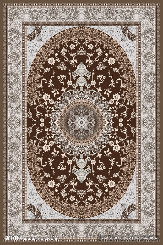 精美复古花纹地毯图案