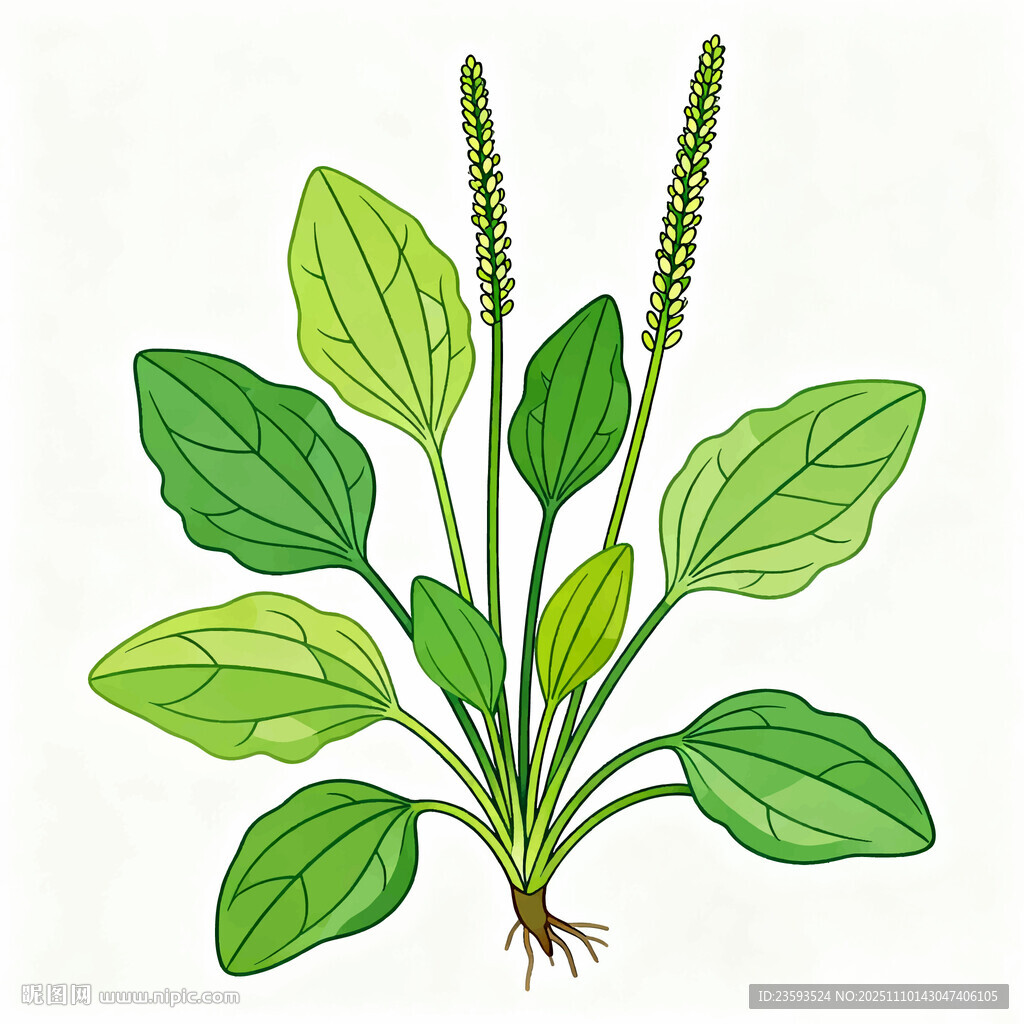 车前草矢量插画素材