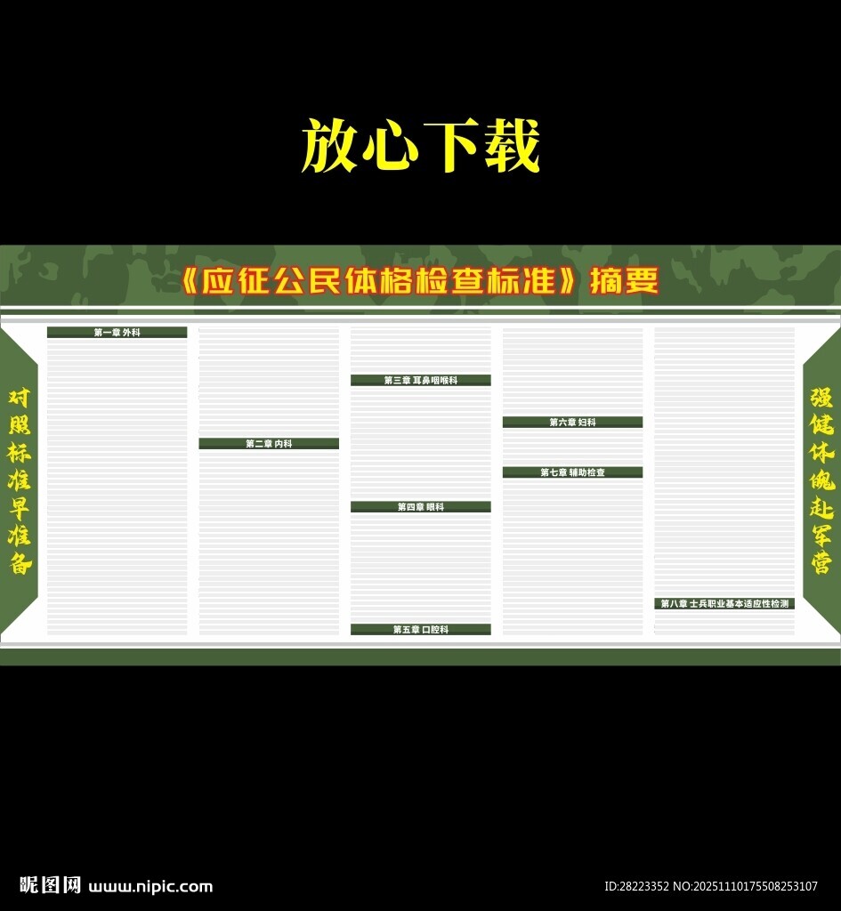 应征公民体格检查标准