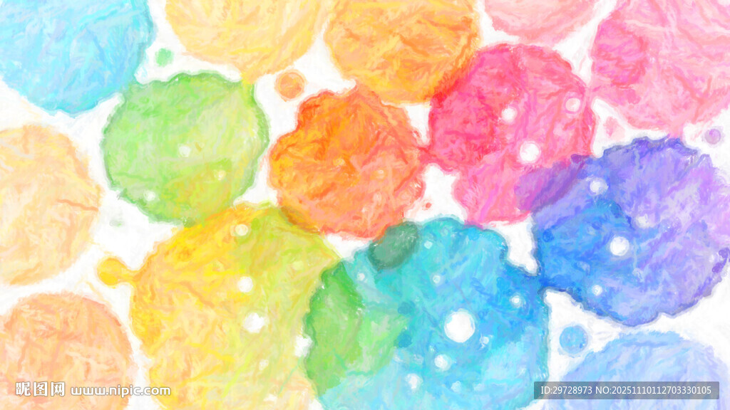 多彩水彩圆形图案背景