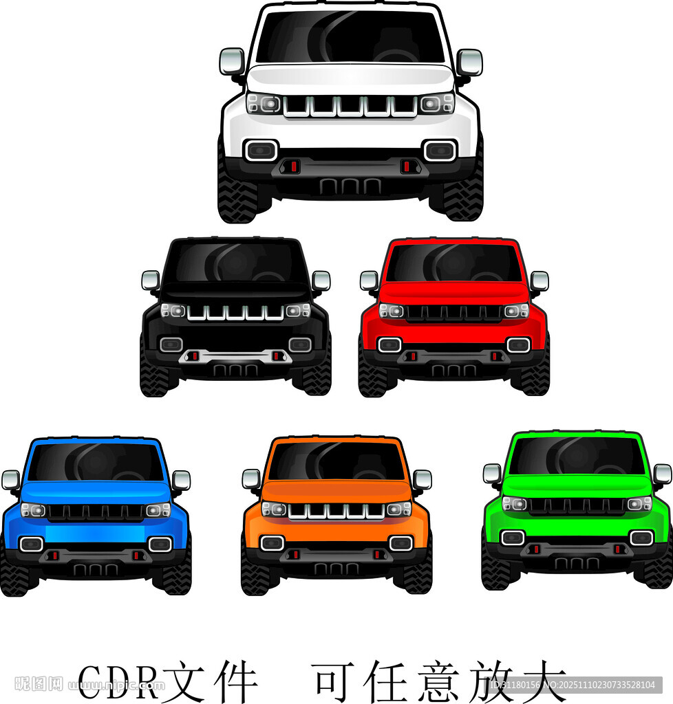 越野车手绘吉普