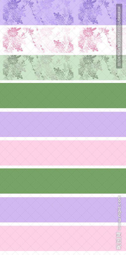 多彩条纹花卉图案背景