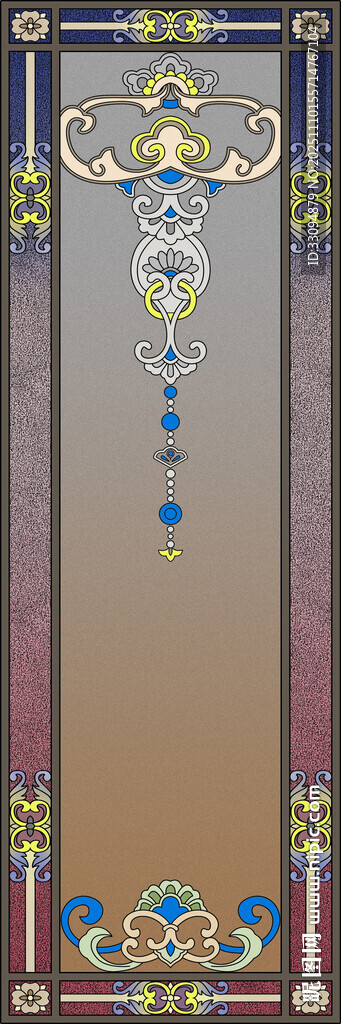 欧式复古玻璃光刻打印图