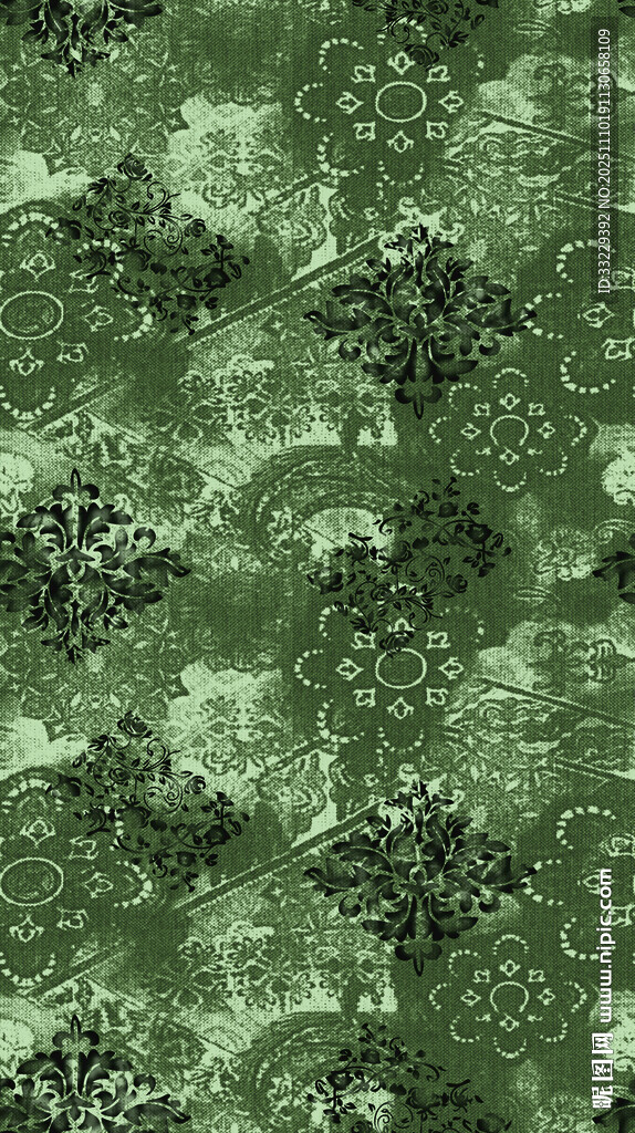 扫描绿色植物纹理照片