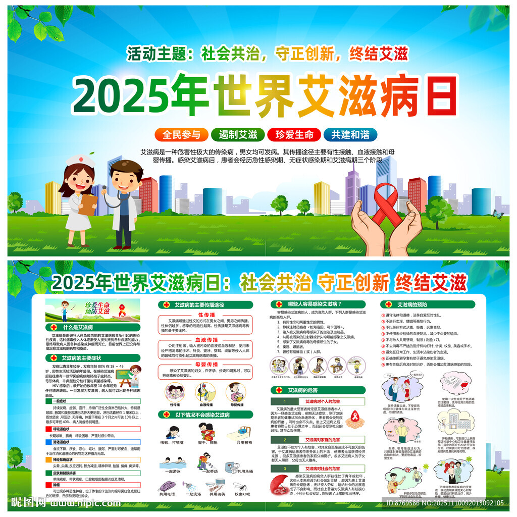 2025年世界艾滋病日展板