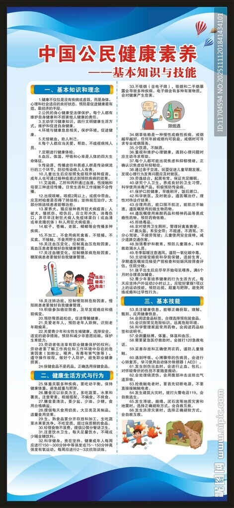 中国公民健康素养66条展架