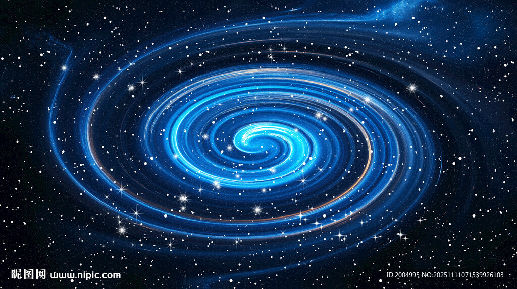 蓝色星空旋涡吊顶