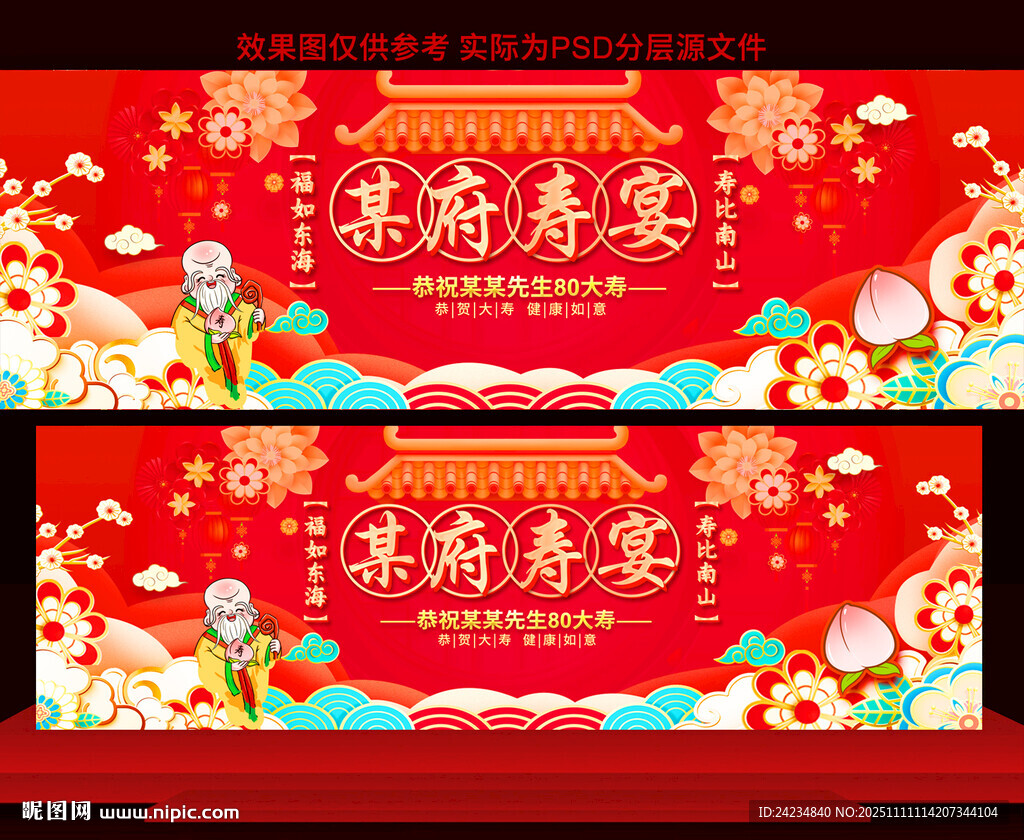 祝寿宴展板