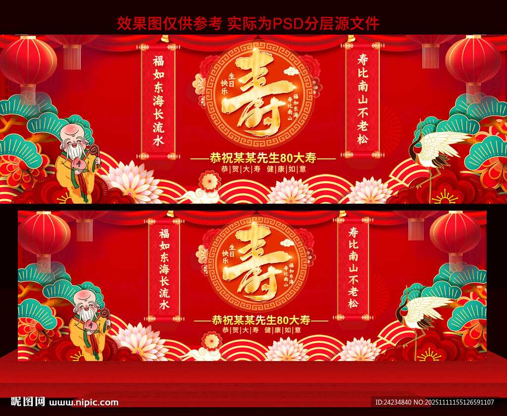 祝寿宴展板