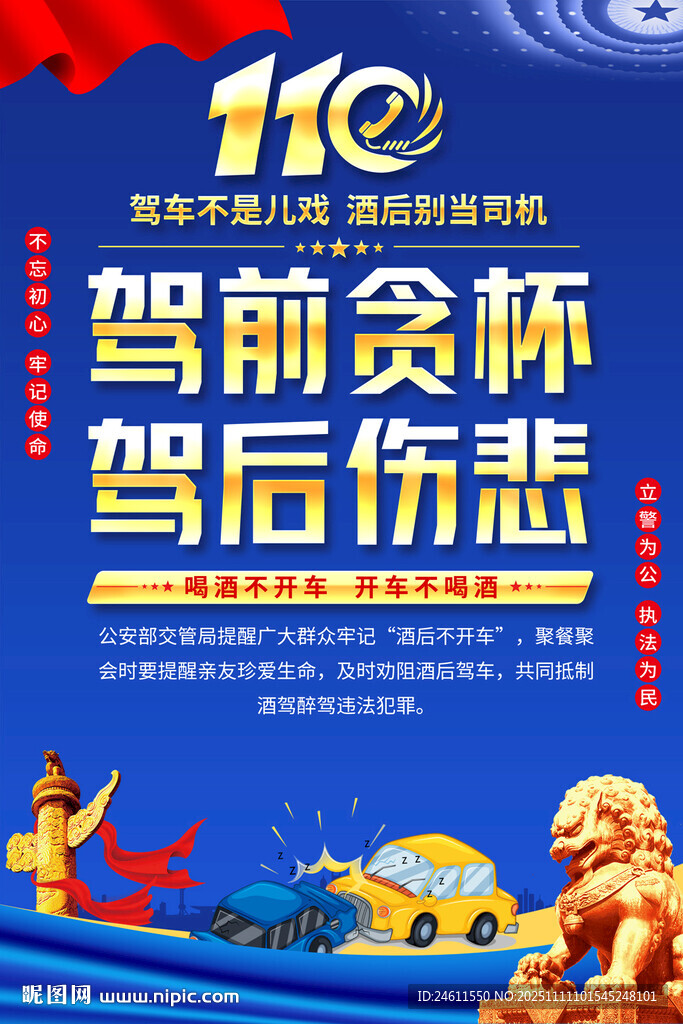 拒绝酒驾宣传海报