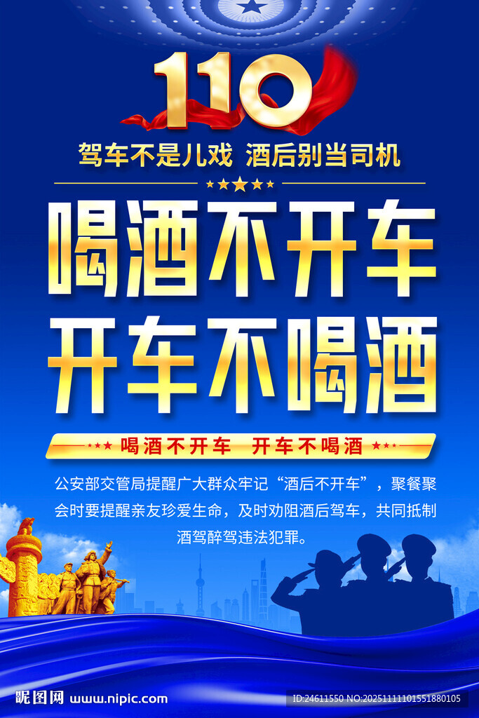 酒驾警示海报