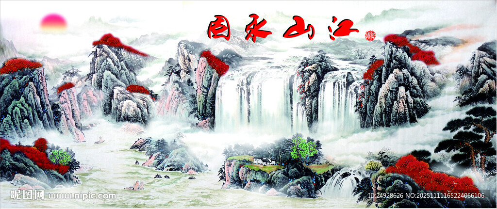 客厅展示背景画