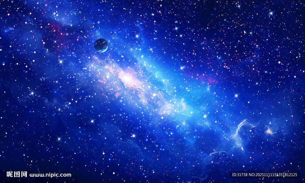 蓝色星空图