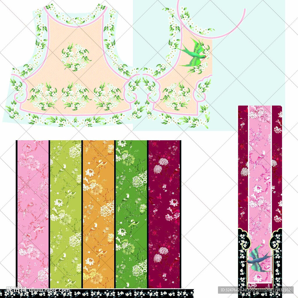 花鸟树汉服全套