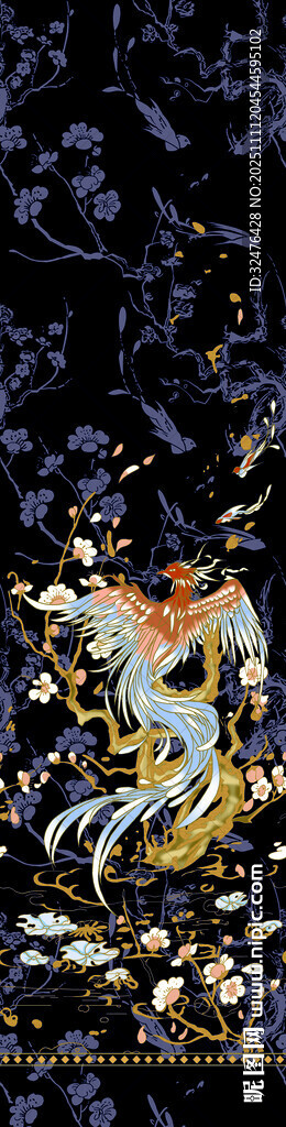 梦幻夜景中的多彩建筑