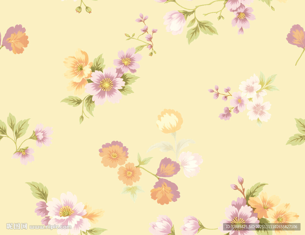 淡雅花卉图案背景