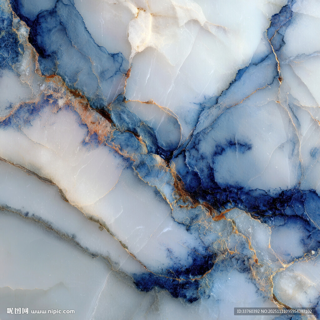 蓝白大理石纹理