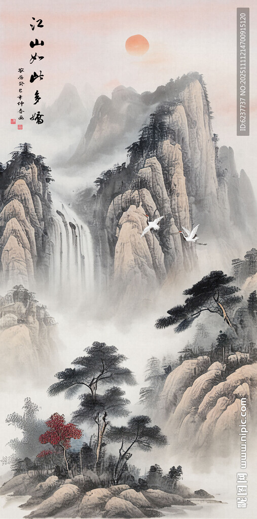 玄关山水装饰画