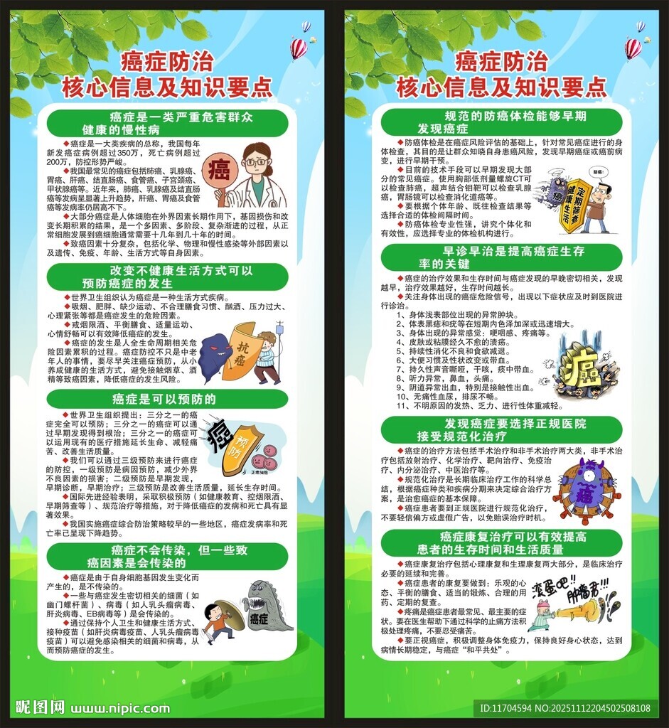 全国肿瘤防治宣传周展架